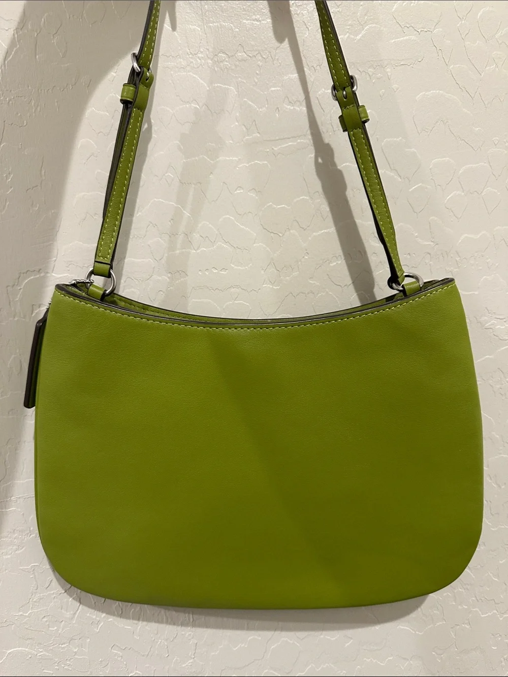 Coach Lime Green Leather Shoulder Bag
